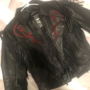 VINTAGE FRINGE LEATHER JACKET